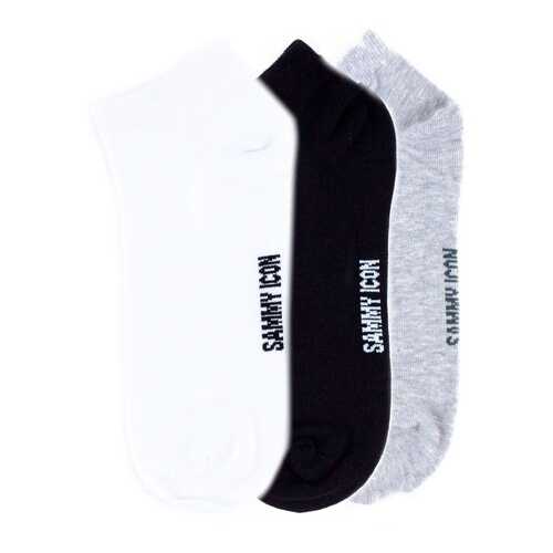 Комплект однотонных носков Sammy Icon Ankle Solid - 3 Pair Set - White/Black/Grey в Милавица