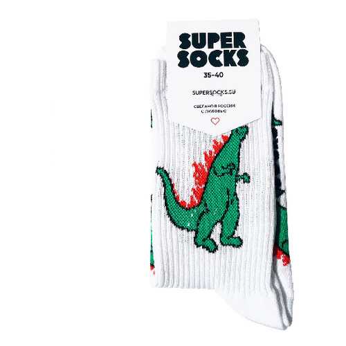 Носки унисекс Super Socks Godzilla белые 40-46 в Милавица