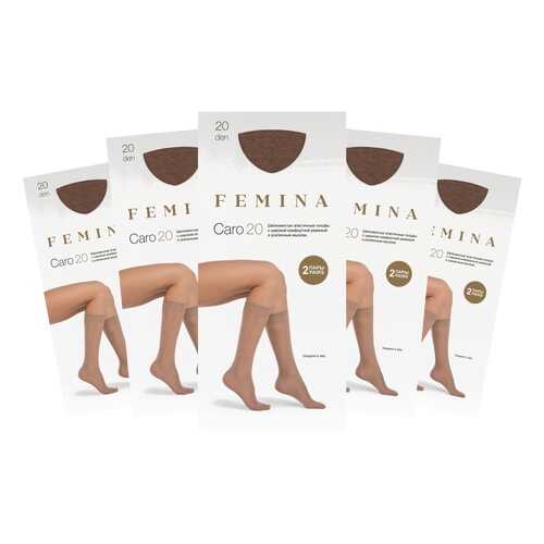 Набор гольфов женских FEMINA Caro 20 бежевых one size в Милавица